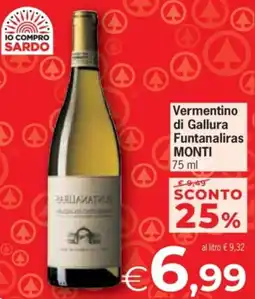 Despar Vermentino di Gallura Funtanaliras Monti offerta