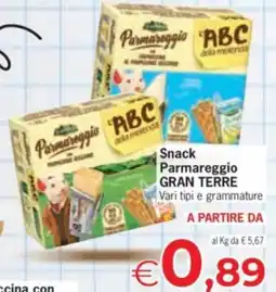 Despar Snack Parmareggio Gran Terre offerta