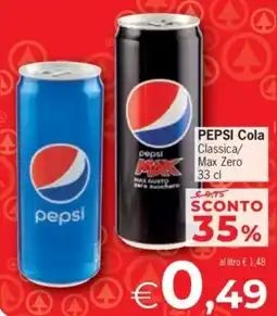 Despar PEPSI Cola Classica/Max Zero offerta