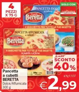 Despar Pancetta a cubetti Beretta Dolce/Affumicata offerta
