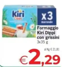 Despar Formaggio Kiri Dippi con grissini offerta