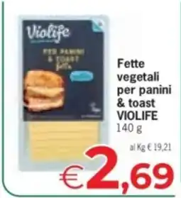 Despar Fette vegetali per panini & toast Violife offerta