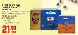 Panorama Caffè in capsule Crema e Gusto Lavazza offerta