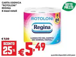 Panorama Carta igienica Rotoloni Regina offerta