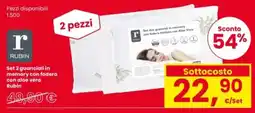 Interspar Set 2 guanciali in memory con fodera con aloe vera Rubin offerta