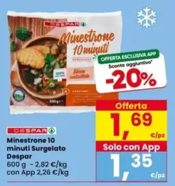 Interspar Minestrone 10 minuti Despar offerta