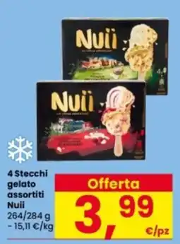 Interspar 4 Stecchi gelato assortiti Nuii offerta