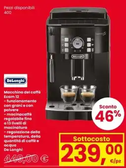 Interspar Macchina del caffè Ecam 12 De Longhi offerta