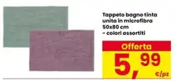 Interspar Tappeto bagno tinta unita in microfibra offerta