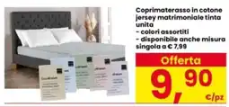 Interspar Coprimateasso in cotone jersey matrimoniale tinta unita offerta