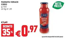 Panorama Passata verace Cirio offerta