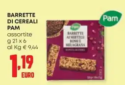 Panorama Barrette di cereali Pam offerta