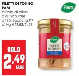 Panorama Filetti di tonno Pam offerta