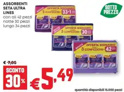 Pam Assorbenti seta ultra lines offerta
