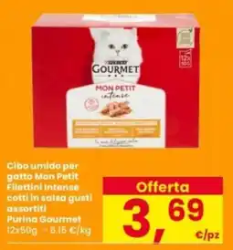 Interspar Cibo umido per gatto Mon Petit Filettini intense offerta
