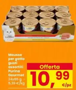 Interspar Mousse per gatto gusti assortiti Purina Gourmet offerta