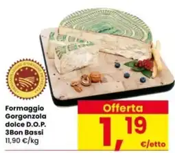 Interspar Formaggio Gorgonzola dolce D.O.P. 3Bon Bassi offerta