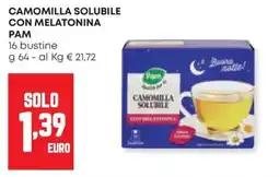 Panorama Camomilla solubile con melatonina Pam offerta