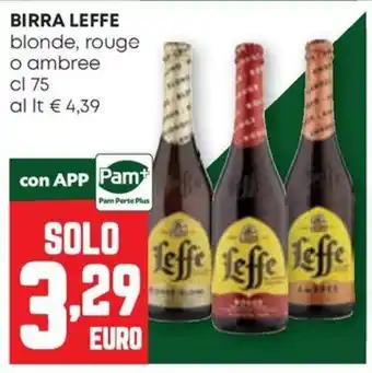 Birra Leffe blonde, rouge o ambree