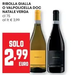Pam Ribolla gialla o Valpolicella DOC Natale Verga offerta