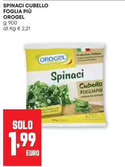 Pam Spinaci Cubello Foglia Più Orogel offerta