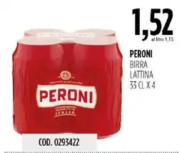 Carico Cash & Carry Peroni birra lattina offerta