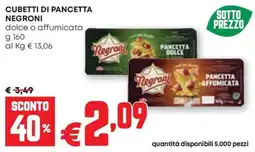 Pam Cubetti di pancetta Negroni offerta