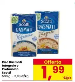 Interspar Riso Basmati Integrale o Profumato Scotti offerta