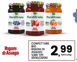 Interspar Confettura bio Rigoni di Asiago offerta
