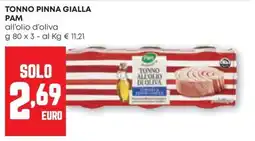 Pam Tonno pinna gialla Pam all'olio d'oliva offerta