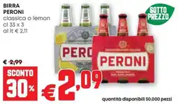 Pam Birra Peroni classica o lemon offerta