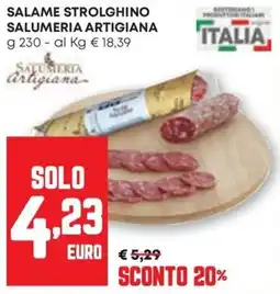 Pam Salame Strolghino Salumeria Artigiana offerta