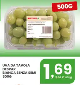 Despar Uva da tavola Despar bianca senza semi offerta