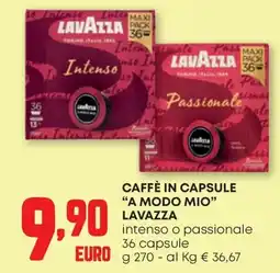Pam Caffè in capsule Lavazza offerta