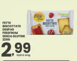 Despar Fette biscottate freefrom senza glutine offerta