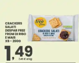 Despar Crackers salati Despar Free From di riso e mais offerta