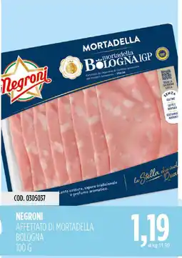 Carico Cash & Carry Negroni affettato di mortadella bologna offerta