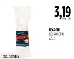 Carico Cash & Carry Negroni negronetto offerta