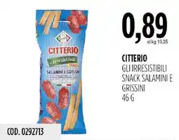 Carico Cash & Carry Citterio gli irresistibili snack salamini e grissini offerta