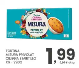 Despar Tortina Misura Privolat ciliegia e mirtillo offerta