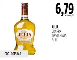 Carico Cash & Carry Grappa Julia Invecchiata offerta