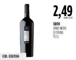 Carico Cash & Carry Crifo vino nero di troia offerta