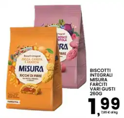 Interspar Biscotti integrali Misura farciti vari gusti offerta