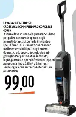 Emisfero Lavapavimenti Bissell Crosswave Omnifind Pro Cordless 4007N offerta