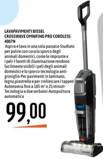 Lavapavimenti Bissell Crosswave Omnifind Pro Cordless 4007N
