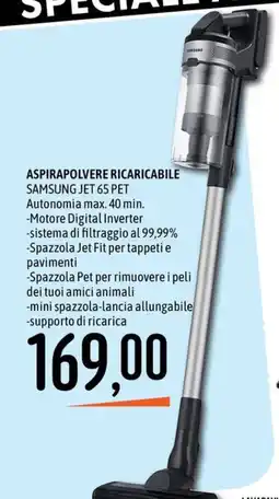 Emisfero Aspirapolvere ricaricabile Samsung Jet 65 Pet offerta