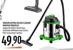Emisfero Bidone aspira solidi e liquidi Ribimex offerta
