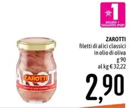 Emisfero Zarotti filetti di alici classici offerta
