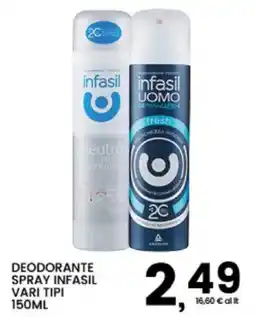 Interspar Deodorante spray infasil vari tipi offerta