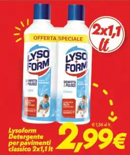 Iper Super Conveniente Lysoform Detergente per pavimenti classico offerta